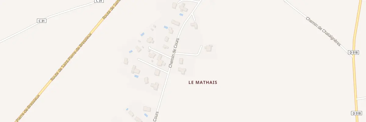 Plan du 33 Che de Cours à Saint-Étienne-de-Saint-Geoirs