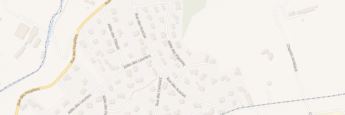 Plan du 4 All des Platanes à Saint-Vérand
