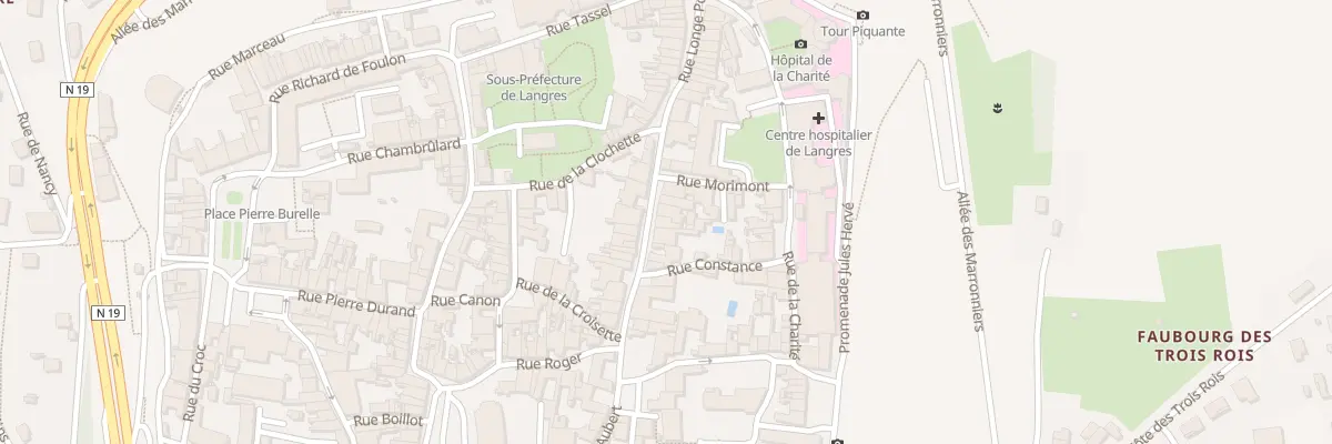 Plan du 18 Rue Barbier d’Aucourt à Langres