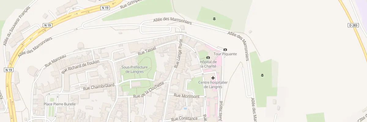 Plan du 18 Rue Longe Porte à Langres