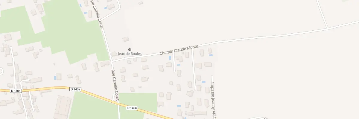 Plan du 182 Che Claude Monet à Optevoz