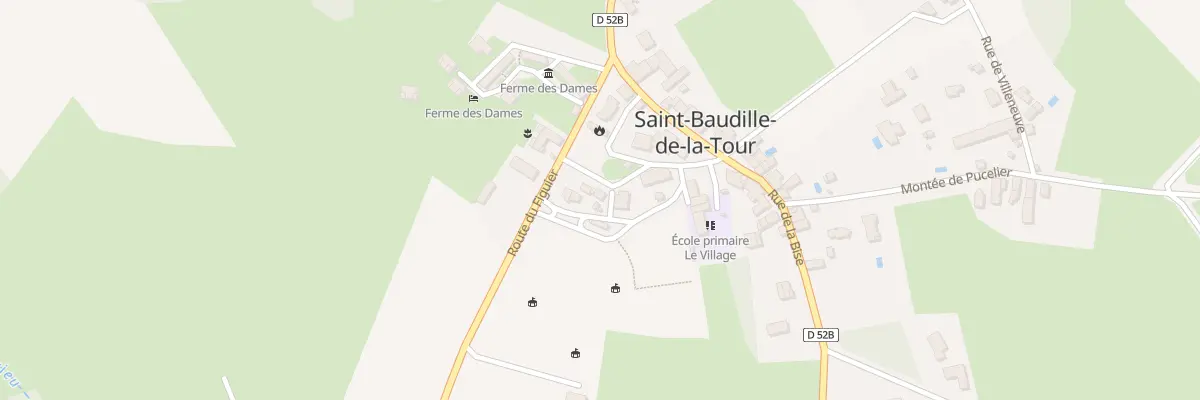 Plan du 2 Pl du Souvenir à Saint-Baudille-de-la-Tour