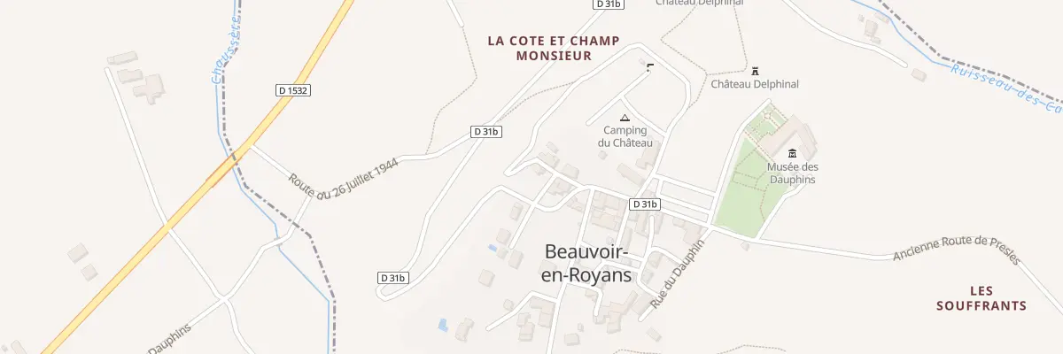 Plan du 12 Rue Humbert II à Beauvoir-en-Royans