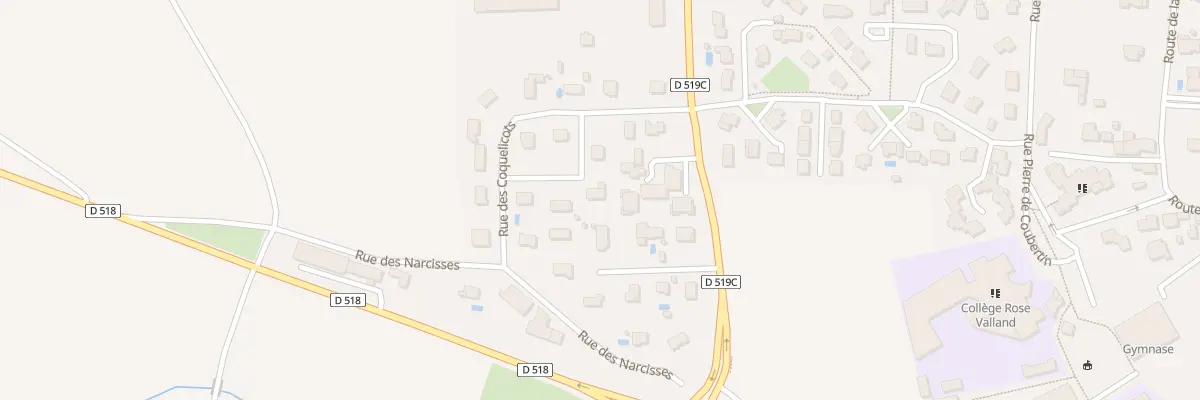 Plan du 3 Rue des Bleuets à Saint-Étienne-de-Saint-Geoirs