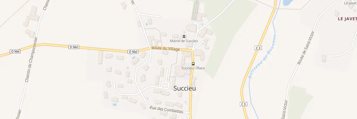 Plan du 990 Rte du Village à Succieu