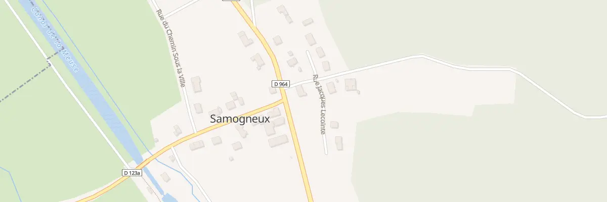 Plan du 2 Rue de la Departementale N 964 à Samogneux