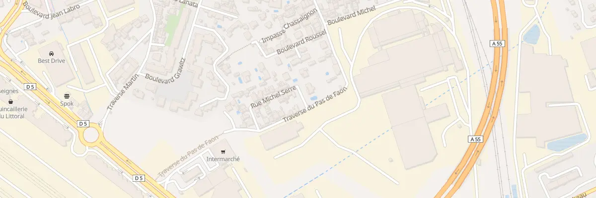 Plan du 20 Rue michel serre à Marseille 16e Arrondissement