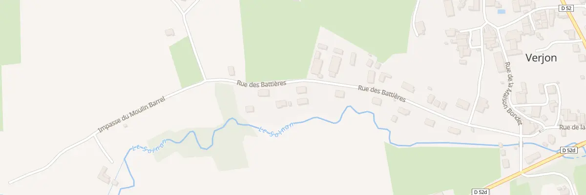 Plan du 400 La Battiere à Verjon
