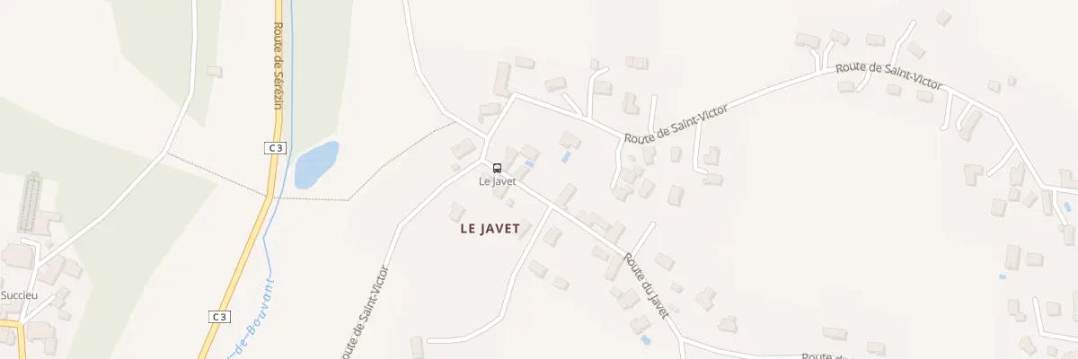 Plan du 53 Rte du Javet à Succieu