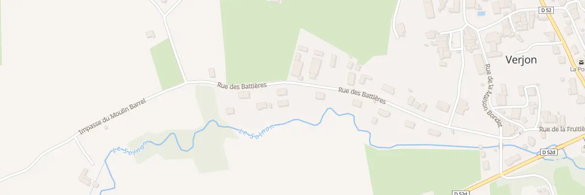 Plan du 396 Rue des Battieres à Verjon