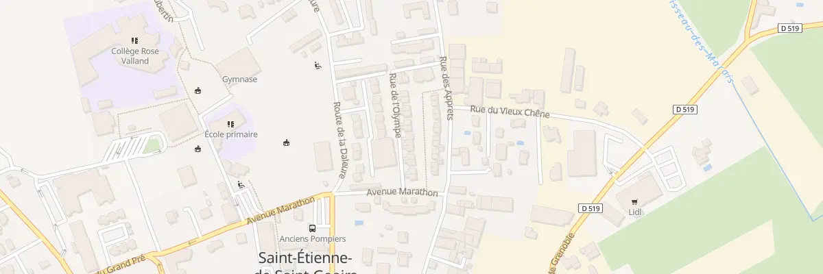 Plan du 14 Rue de l’Olympe à Saint-Étienne-de-Saint-Geoirs