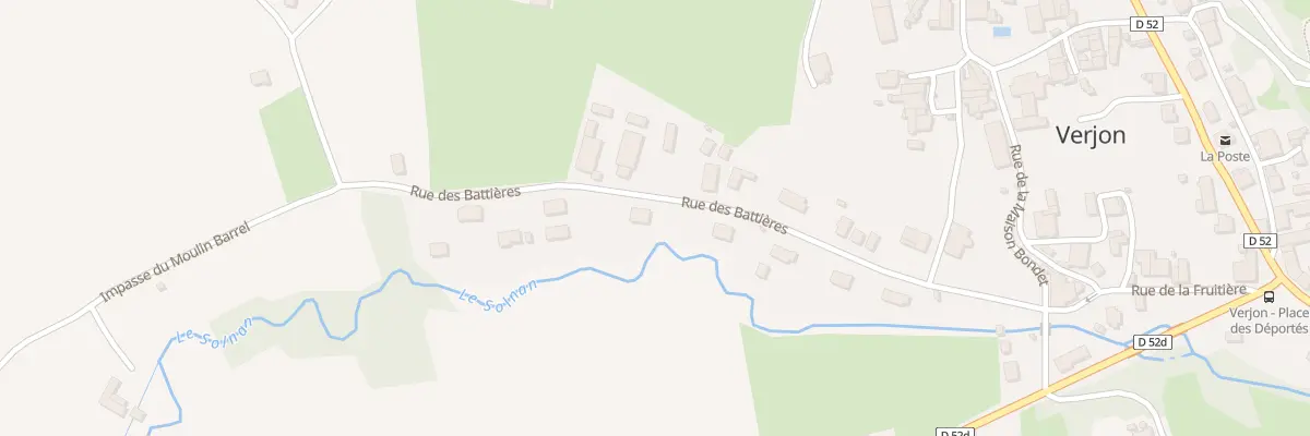 Plan du 322 Rue des Battieres à Verjon
