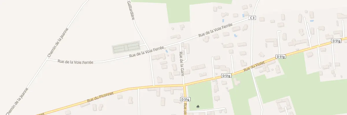 Plan du 81 Rue de la Gare à Longechenal