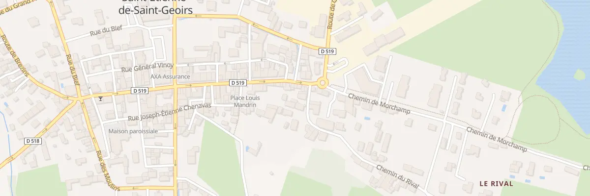 Plan du 2 Che du Rival à Saint-Étienne-de-Saint-Geoirs
