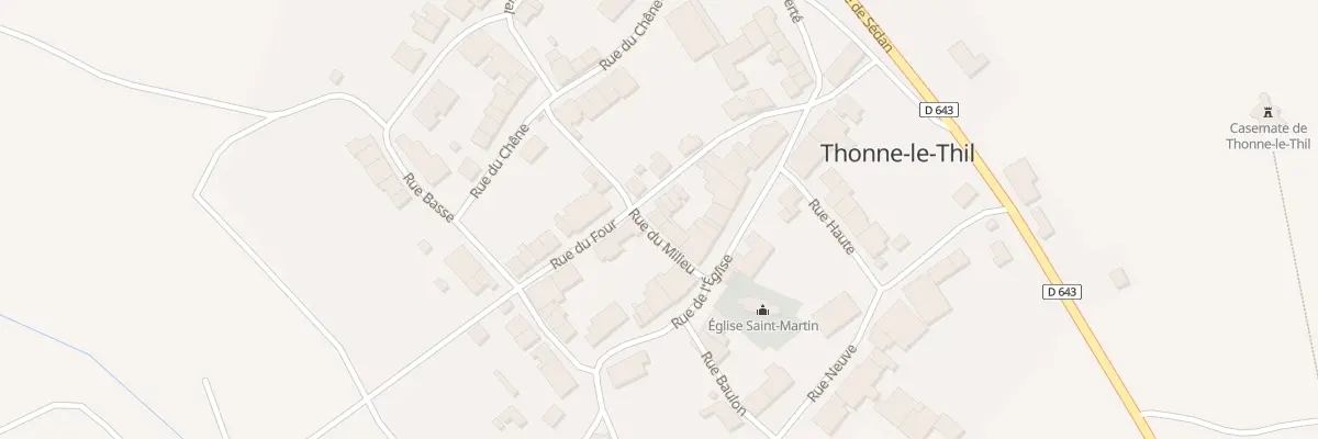 Plan du 3 Rue du Milieu à Thonne-le-Thil