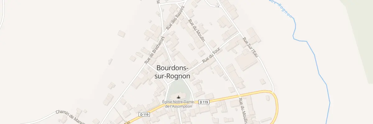Plan du 9 Rue Anciens Combattants 39 45 à Bourdons-sur-Rognon