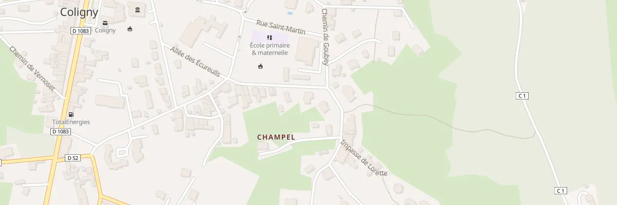 Plan du 386 Rue de Champel à Coligny