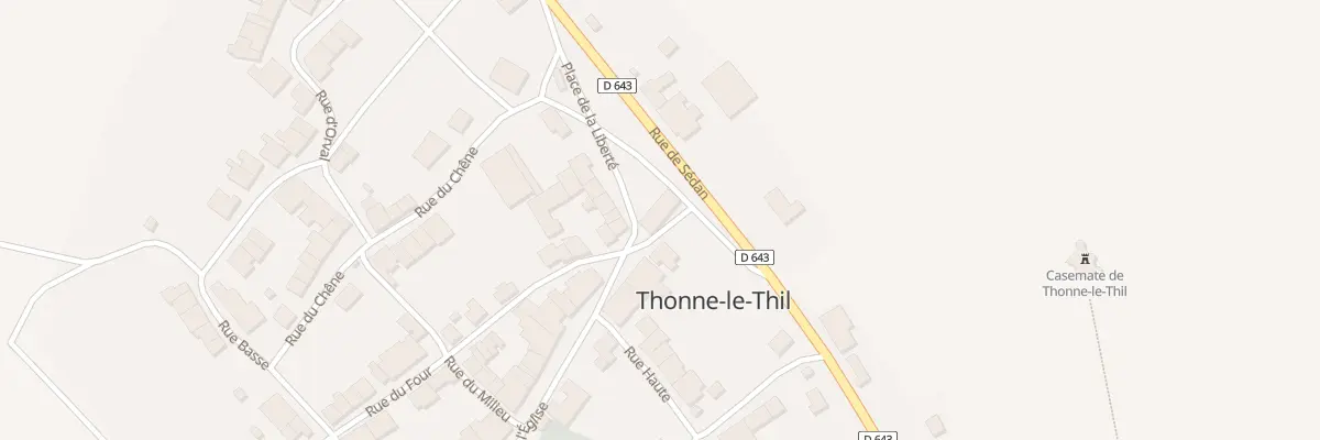 Plan du 1 Pl de la Liberte à Thonne-le-Thil
