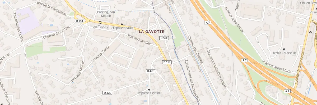 Plan du 65 Rte Départementale 368 aux Pennes-Mirabeau