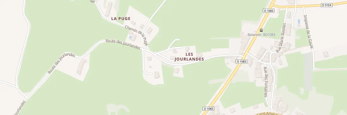 Plan du 250 Rte des Jourlandes à Balanod