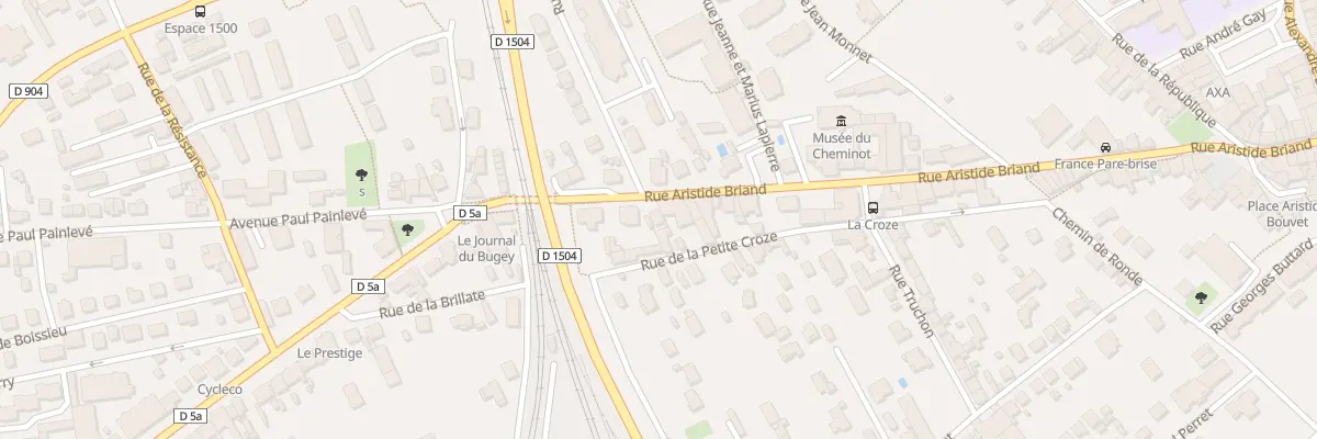 Plan du 91 Rue Aristide Briand à Ambérieu-en-Bugey