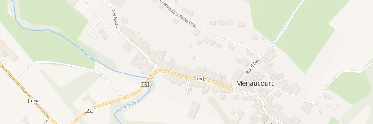 Plan du 26 Rue du Moulin à Menaucourt