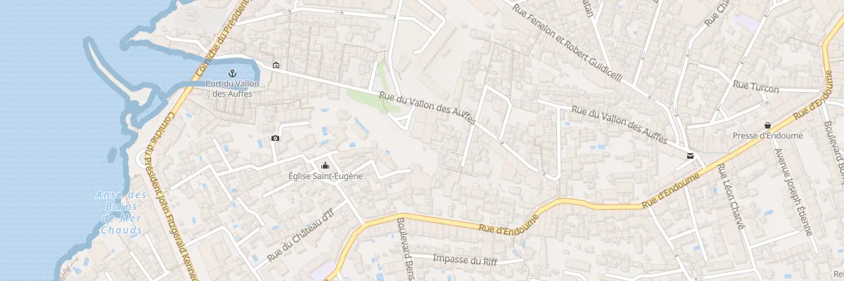 Plan du 91 Rue du vallon des auffes à Marseille 7e Arrondissement
