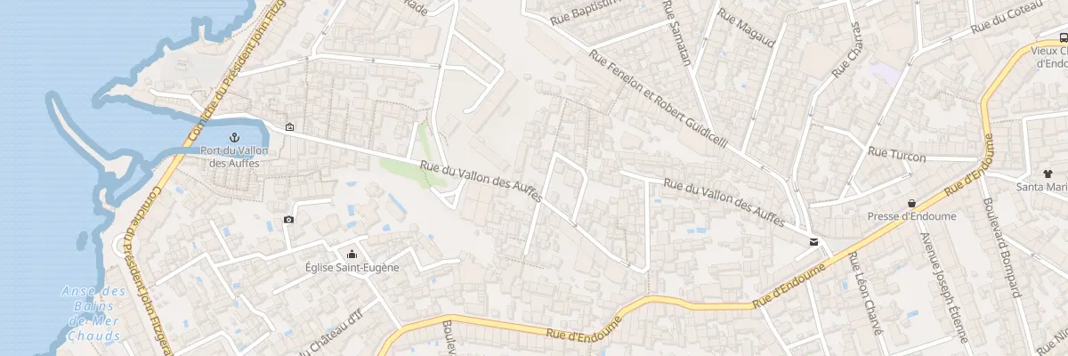Plan du 88 Rue du vallon des auffes à Marseille 7e Arrondissement