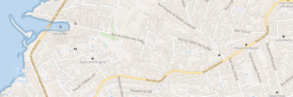 Plan du 77 Rue du vallon des auffes à Marseille 7e Arrondissement