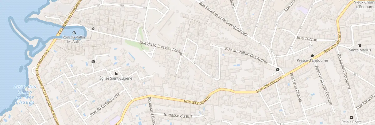 Plan du 75 Rue du vallon des auffes à Marseille 7e Arrondissement