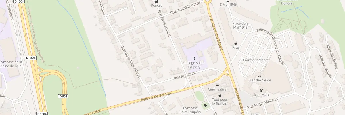 Plan du 3 Rue Aimé Poncet à Ambérieu-en-Bugey