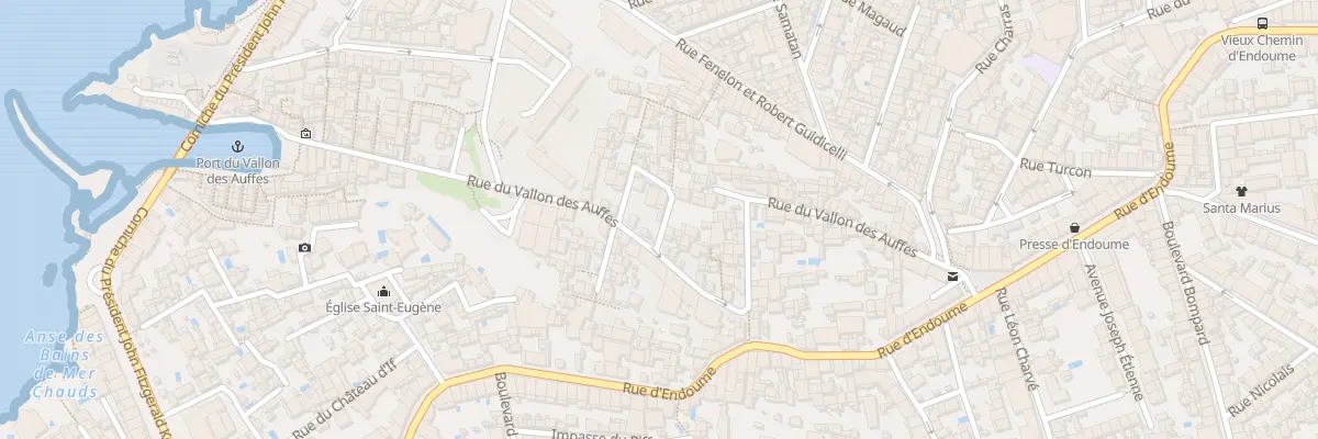 Plan du 80 Rue du vallon des auffes à Marseille 7e Arrondissement