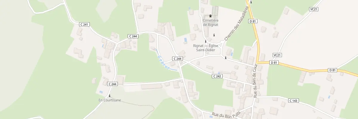 Plan du 207 Rignat à Bohas-Meyriat-Rignat