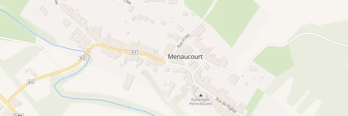 Plan du 1 Rue de l’Eglise à Menaucourt