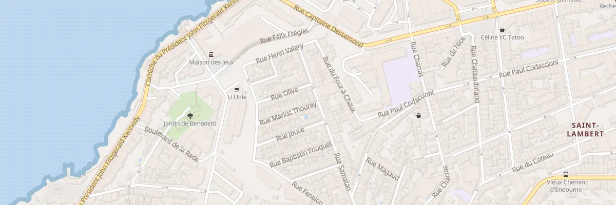 Plan du 4 Rue marius thourey à Marseille 7e Arrondissement