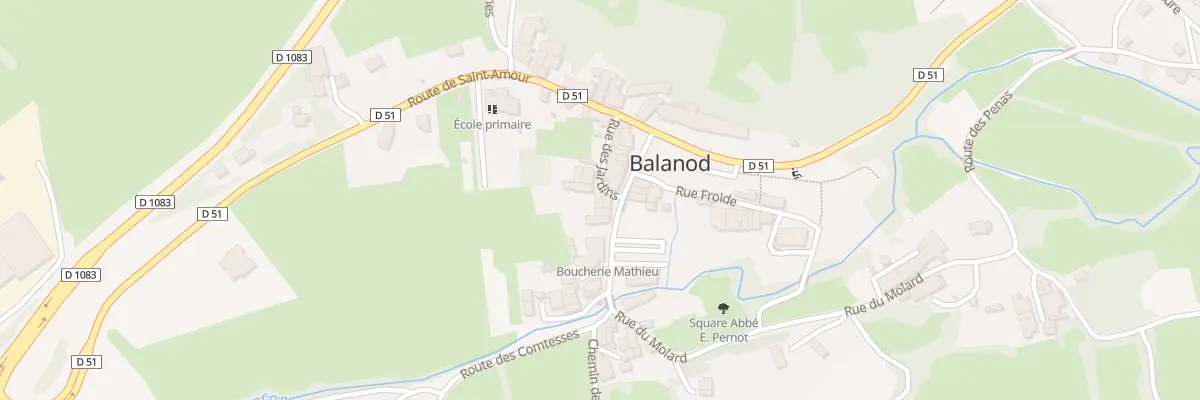 Plan du 9 Rue des Jardins à Balanod