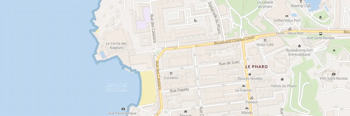 Plan du 2 Rue charras à Marseille 7e Arrondissement