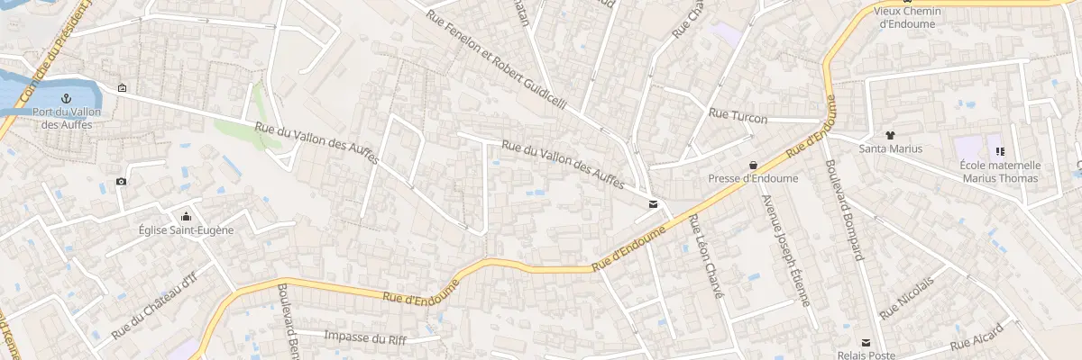 Plan du 23 Rue du vallon des auffes à Marseille 7e Arrondissement