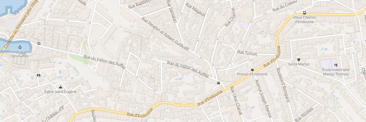 Plan du 28 Rue du vallon des auffes à Marseille 7e Arrondissement
