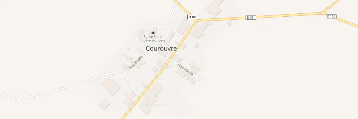 Plan du 1 Rue Haute à Courouvre