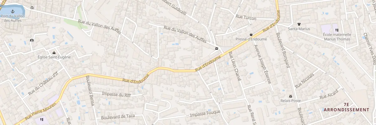Plan du 280 Rue d’endoume à Marseille 7e Arrondissement