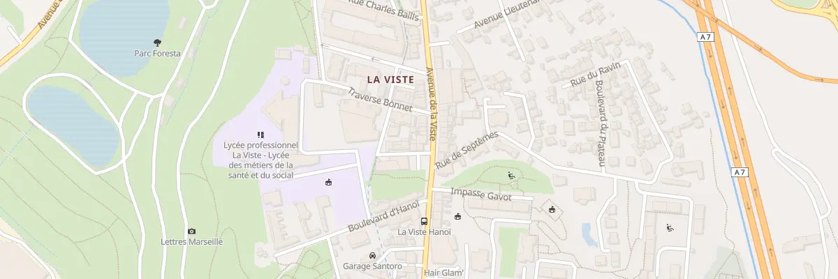 Plan du 107 Av de la Viste à Marseille 15e Arrondissement