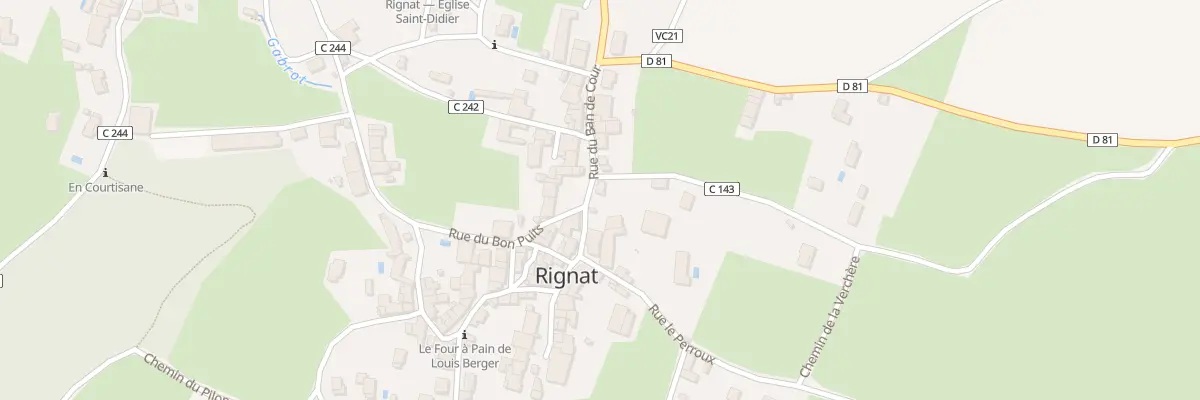Plan du 101 Le Ban de Cour à Bohas-Meyriat-Rignat