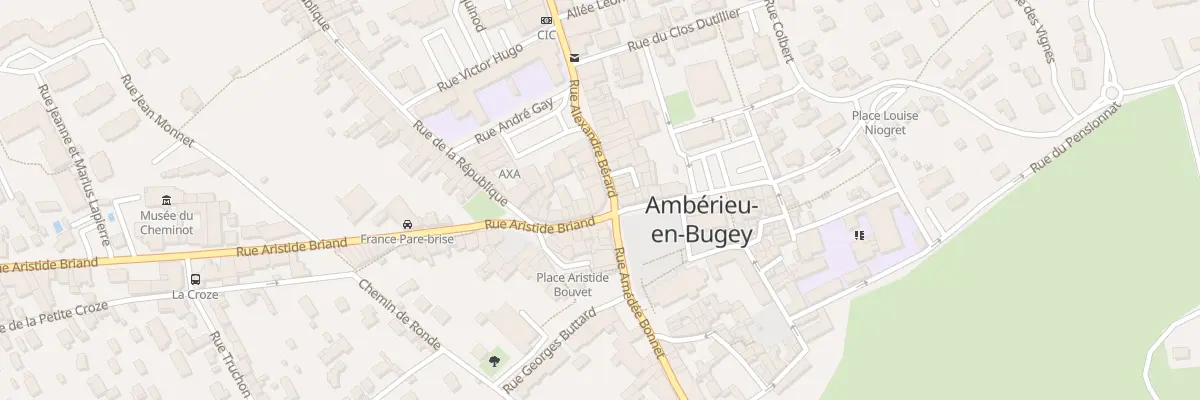 Plan du 2 Rue Aristide Briand à Ambérieu-en-Bugey