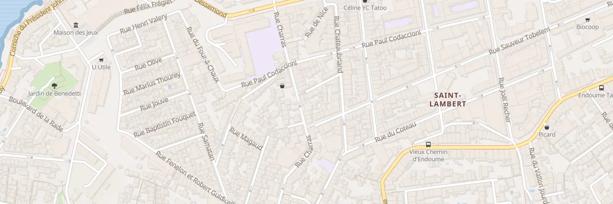 Plan du 91 Rue charras à Marseille 7e Arrondissement