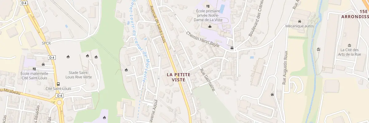 Plan du 30 Che Henri Beyle à Marseille 15e Arrondissement