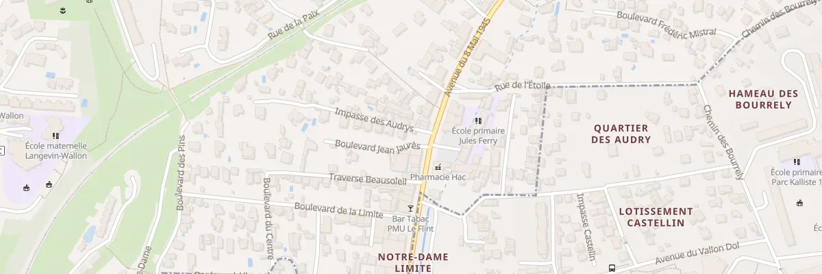 Plan du 2 Bd Jean Jaurès à Septèmes-les-Vallons
