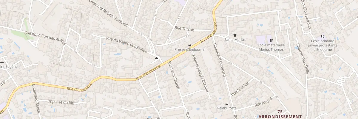 Plan du 221 Rue d’endoume à Marseille 7e Arrondissement