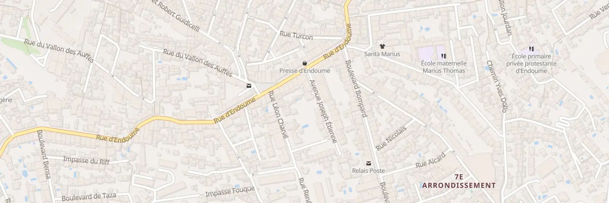 Plan du 4 Av Joseph Etienne à Marseille 7e Arrondissement