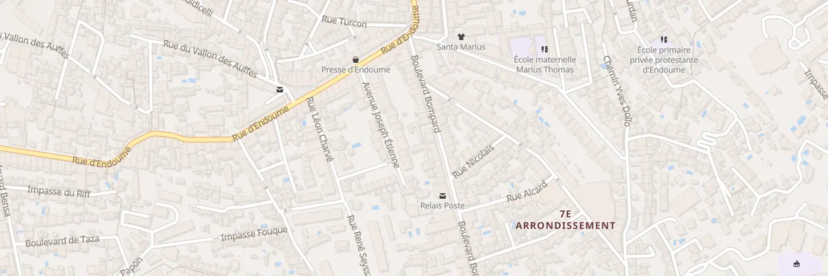 Plan du 11 Av Joseph Etienne à Marseille 7e Arrondissement
